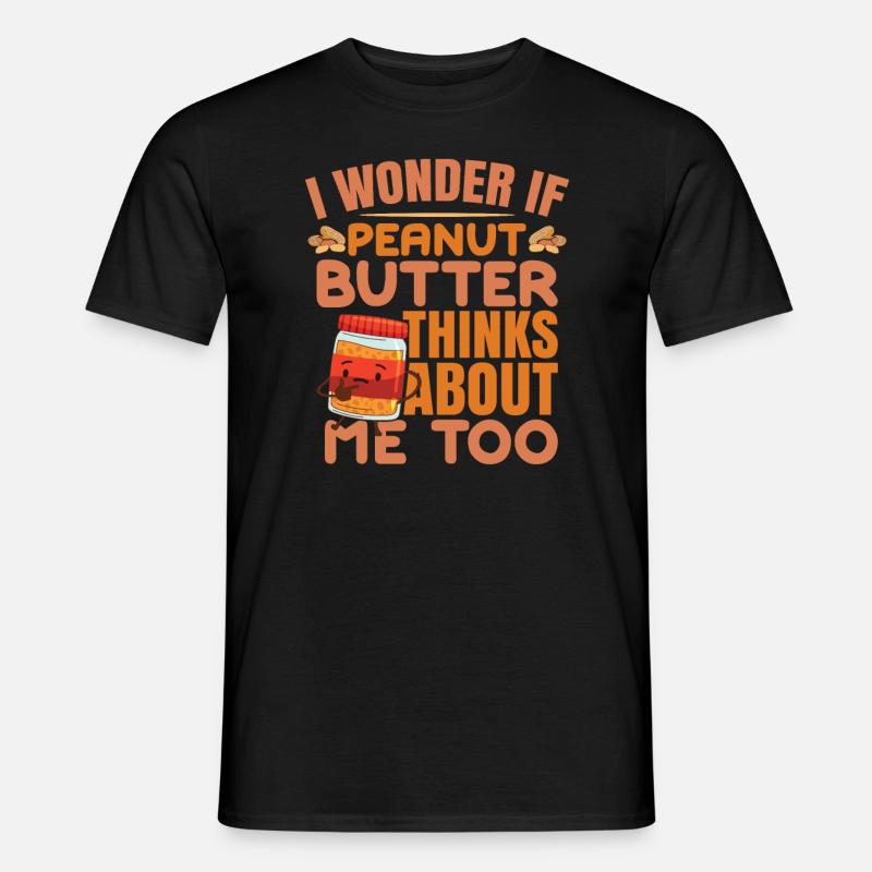 Erdnussbutter - Männer T-Shirt - Schwarz