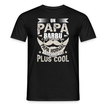 Un Papa Barbu - T-shirt homme - noir - Devant - AI Model Male 178 light (178cm)