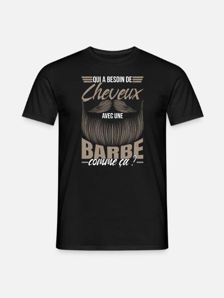Humour Barbe - T-shirt homme - noir
