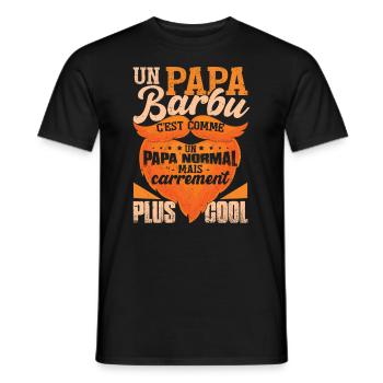 Un Papa Barbu - T-shirt homme - noir - Devant - AI Model Male 178 light (178cm)