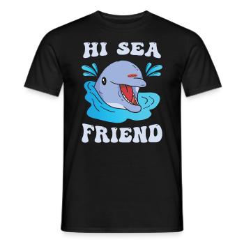 Niedlicher Delfin - Männer T-Shirt - Schwarz - Vorne - AI Model Male 178 light (178cm)