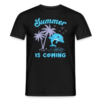 Summer Is Coming - Men's T-Shirt - black - Front - AI Model Male 178 light (178cm)