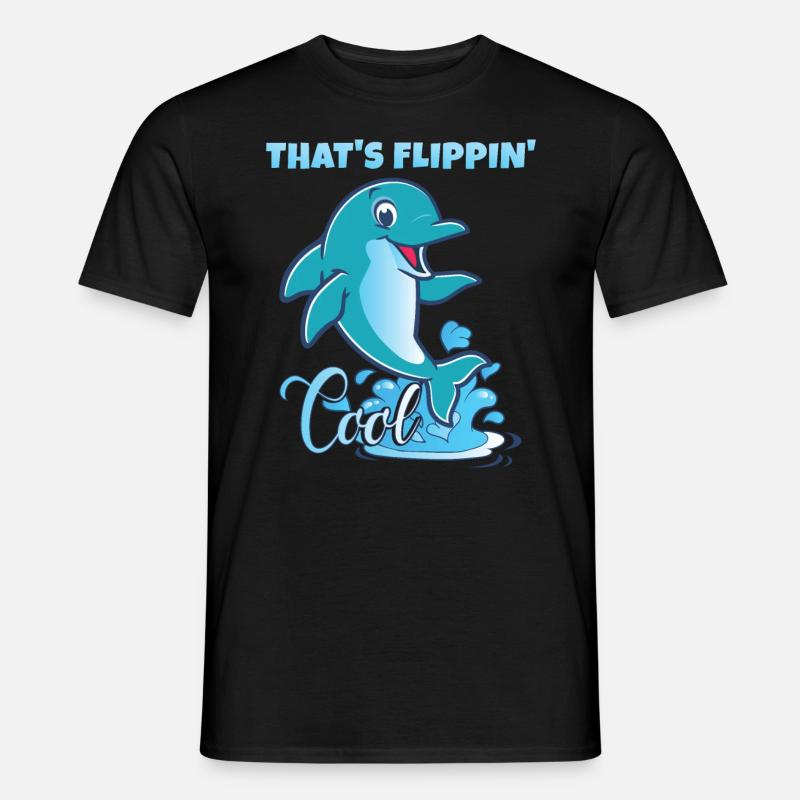 That's Flippin' Cool | Cute Dolphin - Men’s T-shirt - black