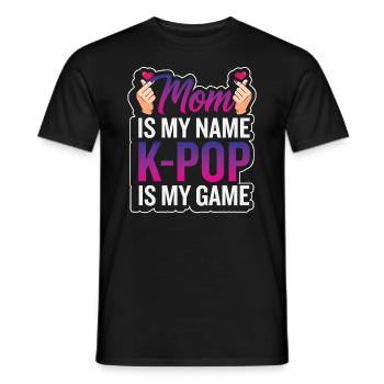 Maman est mon nom K-pop est mon jeu - T-shirt homme - noir - Devant - AI Model Male 178 light (178cm)