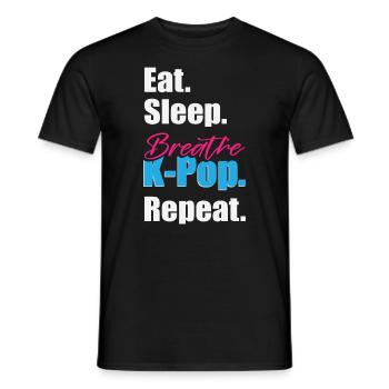 Eat Sleep K-Pop Repeat - Men's T-Shirt - black - Front - AI Model Male 178 light (178cm)