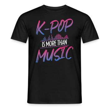 K-Pop| Corée du Sud | Kpop - T-shirt homme - noir - Devant - AI Model Male 178 light (178cm)