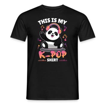 Das ist mein K-Pop Shirt - Männer T-Shirt - Schwarz - Vorne - AI Model Male 178 light (178cm)