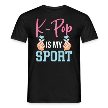 K-Pop ist mein Sport - Männer T-Shirt - Schwarz - Vorne - AI Model Male 178 light (178cm)
