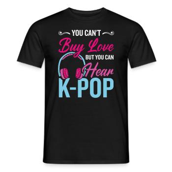 Liebe K-Pop - Männer T-Shirt - Schwarz - Vorne - AI Model Male 178 light (178cm)