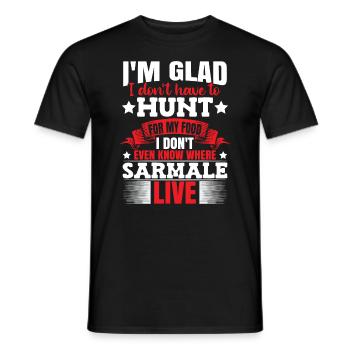 Lustiger Sarmale Humor Rumänisches Essen - Männer T-Shirt - Schwarz - Vorne - AI Model Male 178 light (178cm)