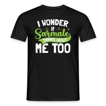 Lustiges rumänisches Essen Sarmale Rumänien - Männer T-Shirt - Schwarz - Vorne - AI Model Male 178 light (178cm)