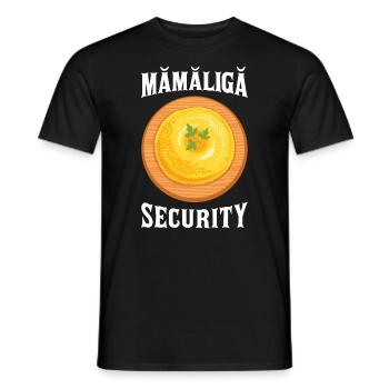 Mamaliga Sécurité Cuisine roumaine - T-shirt homme - noir - Devant - AI Model Male 178 light (178cm)