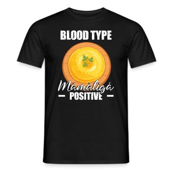 Groupe sanguin Mamaliga Positif - T-shirt homme - noir - Devant - AI Model Male 178 light (178cm)
