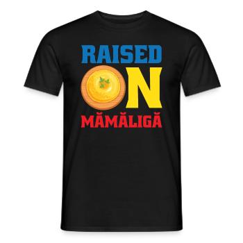 Drôle de cuisine roumaine Mamaliga - T-shirt homme - noir - Devant - AI Model Male 178 light (178cm)