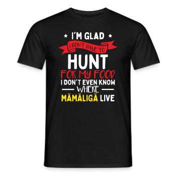 Je ne sais pas où habite Mamaliga - T-shirt homme - noir - Devant - AI Model Male 178 light (178cm)