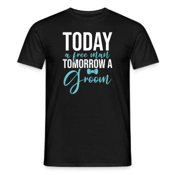 Demain Un marié | Enterrement de vie de gar - T-shirt homme - noir - Devant - AI Model Male 178 light (178cm)