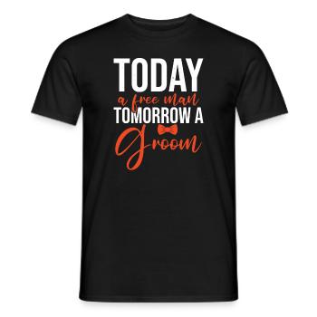 Stag Party | Bachelor Party | Groom - Men's T-Shirt - black - Front - AI Model Male 178 light (178cm)