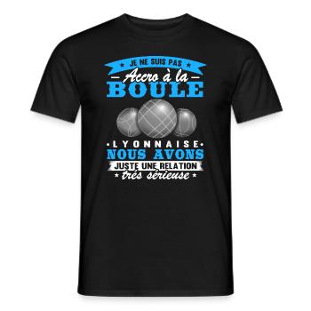 Boule Lyonnaise Cadeau amusant - T-shirt homme - noir - Devant - AI Model Male 178 light (178cm)