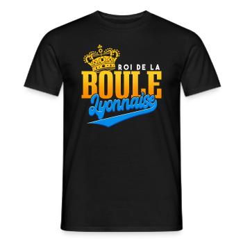 Roi De La Boule Lyonnaise - T-shirt homme - noir - Devant - AI Model Male 178 light (178cm)
