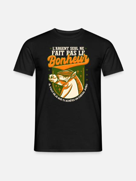 Cavalier | Cheval | Chevaux - T-shirt homme - noir