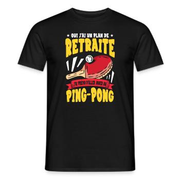Joueur De Ping Pong - T-shirt homme - noir - Devant - AI Model Male 178 light (178cm)
