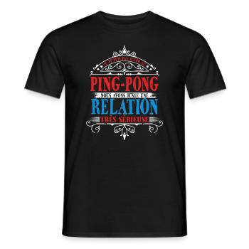 Joueur de ping-pong - T-shirt homme - noir - Devant - AI Model Male 178 light (178cm)