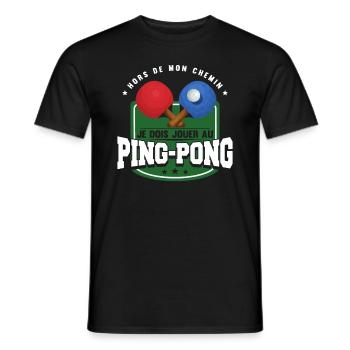 Je dois jouer au ping-pong - T-shirt homme - noir - Devant - AI Model Male 178 light (178cm)