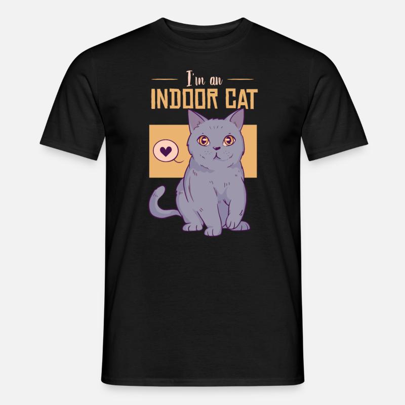 Ich bin eine Hauskatze - Männer T-Shirt - Schwarz