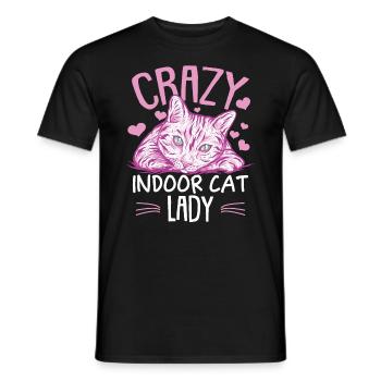 Indoor Katze Frauen Kitty Kitten Mama - Männer T-Shirt - Schwarz - Vorne - AI Model Male 178 light (178cm)