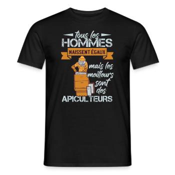 Hommes | Bee | Apicole | Abeille - T-shirt homme - noir - Devant - AI Model Male 178 light (178cm)