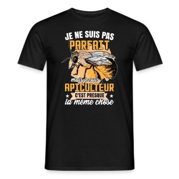 Apiculteur | Apicole | Abeille | Miel - T-shirt homme - noir - Devant - AI Model Male 178 light (178cm)