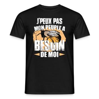 Apiculteur drôle disant apicole abeille - T-shirt homme - noir - Devant - AI Model Male 178 light (178cm)