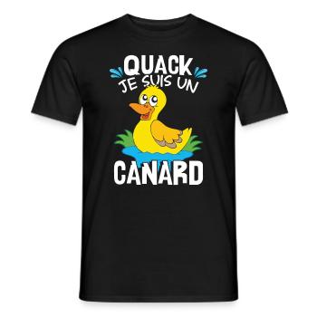 Je Suis Un Canard - T-shirt homme - noir - Devant - AI Model Male 178 light (178cm)