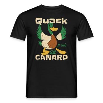Je Suis Un Canard - T-shirt homme - noir - Devant - AI Model Male 178 light (178cm)