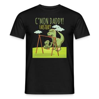 Funny T-Rex Costume Kids Dad Dinosaur - Men's T-Shirt - black - Front - AI Model Male 178 light (178cm)
