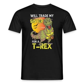 Halloween T-Rex Dinosaurier - Männer T-Shirt - Schwarz - Vorne - AI Model Male 178 light (178cm)