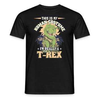 Ich bin wirklich ein T-Rex - Männer T-Shirt - Schwarz - Vorne - AI Model Male 178 light (178cm)