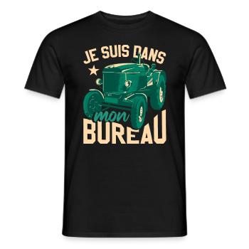 Paysan Agriculteur Tracteur - T-shirt homme - noir - Devant - AI Model Male 178 light (178cm)