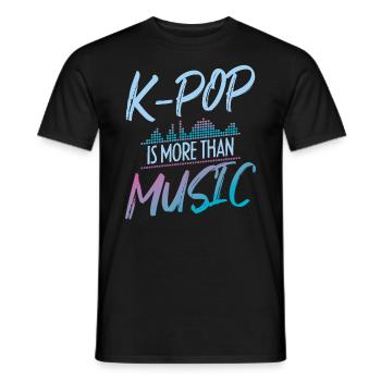 Korean Pop Music - Men's T-Shirt - black - Front - AI Model Male 178 light (178cm)