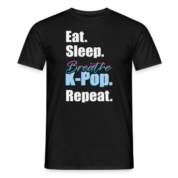 K-Pop Citation Kpop Lover - T-shirt homme - noir - Devant - AI Model Male 178 light (178cm)