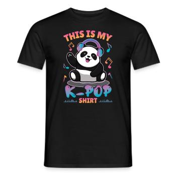 K-Pop Funny - Men's T-Shirt - black - Front - AI Model Male 178 light (178cm)