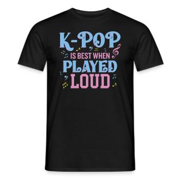 K-Sport est meilleur lorsqu’il est joué fort - T-shirt homme - noir - Devant - AI Model Male 178 light (178cm)