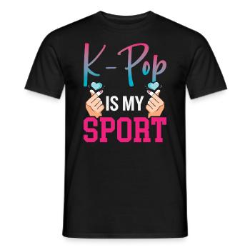 K-Pop ist mein Sport - Männer T-Shirt - Schwarz - Vorne - AI Model Male 178 light (178cm)