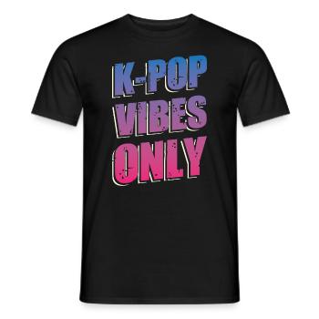 K-Vibes Only | Corée du Sud | Musique pop coréenne - T-shirt homme - noir - Devant - AI Model Male 178 light (178cm)