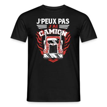 Poids Lourd | Camion | Routier | Camionneur - T-shirt homme - noir - Devant - AI Model Male 178 light (178cm)