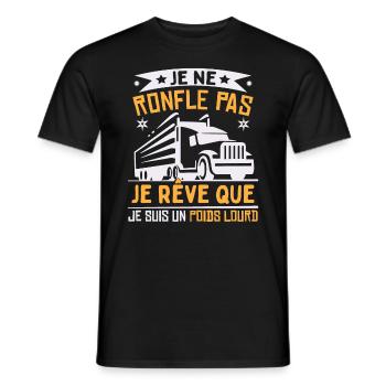 Je Suis Un Poids Lourd - T-shirt homme - noir - Devant - AI Model Male 178 light (178cm)
