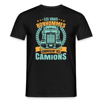 Camion Humour Chauffeur Poids Lourd - T-shirt homme - noir - Devant - AI Model Male 178 light (178cm)