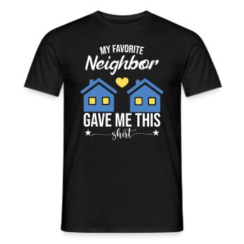 Mein Lieblingsnachbar hat mir das gegeben - Männer T-Shirt - Schwarz - Vorne - AI Model Male 178 light (178cm)