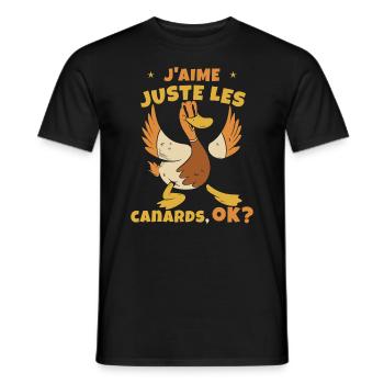 J'Aime Juste Les Canards - T-shirt homme - noir - Devant - AI Model Male 178 light (178cm)