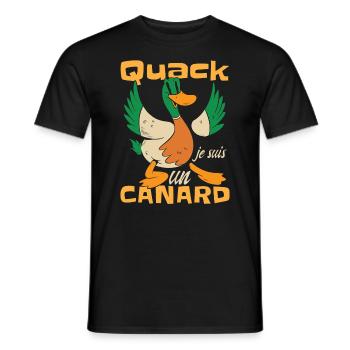 Je Suis Un Canard - T-shirt homme - noir - Devant - AI Model Male 178 light (178cm)